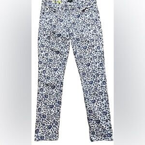 Floral j crew jeans skinny jeans